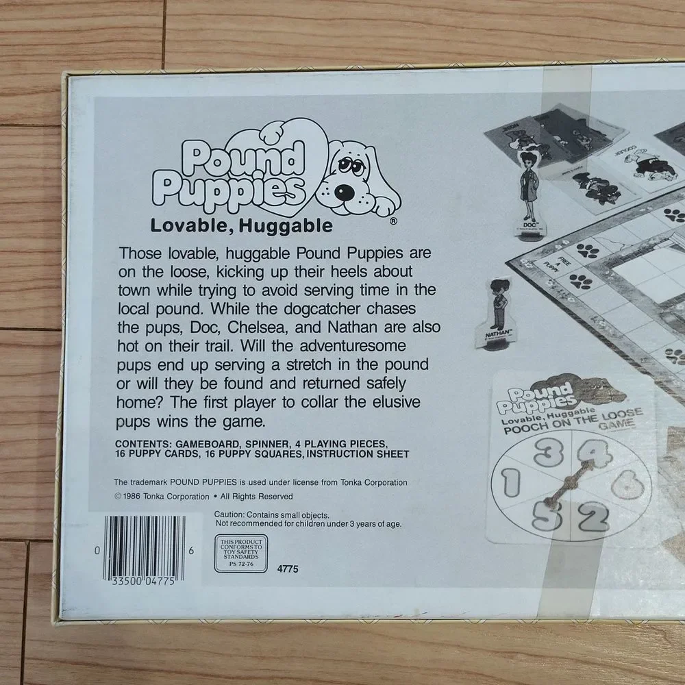 1986 Pound Puppies Pooch On The Loose Board Game Complete